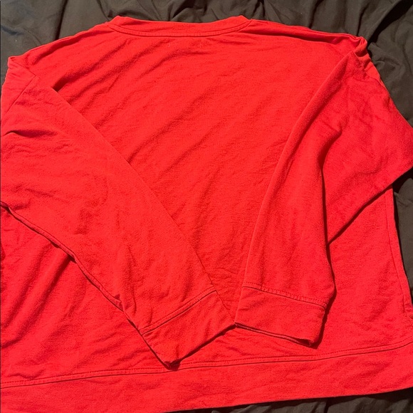 Rae Dunn Festive Red Sweatshirt with Yellow Print - Picture 3 of 4